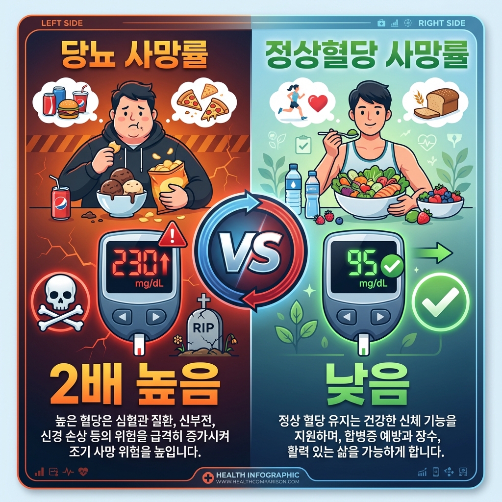 당뇨 사망률 2배 높음